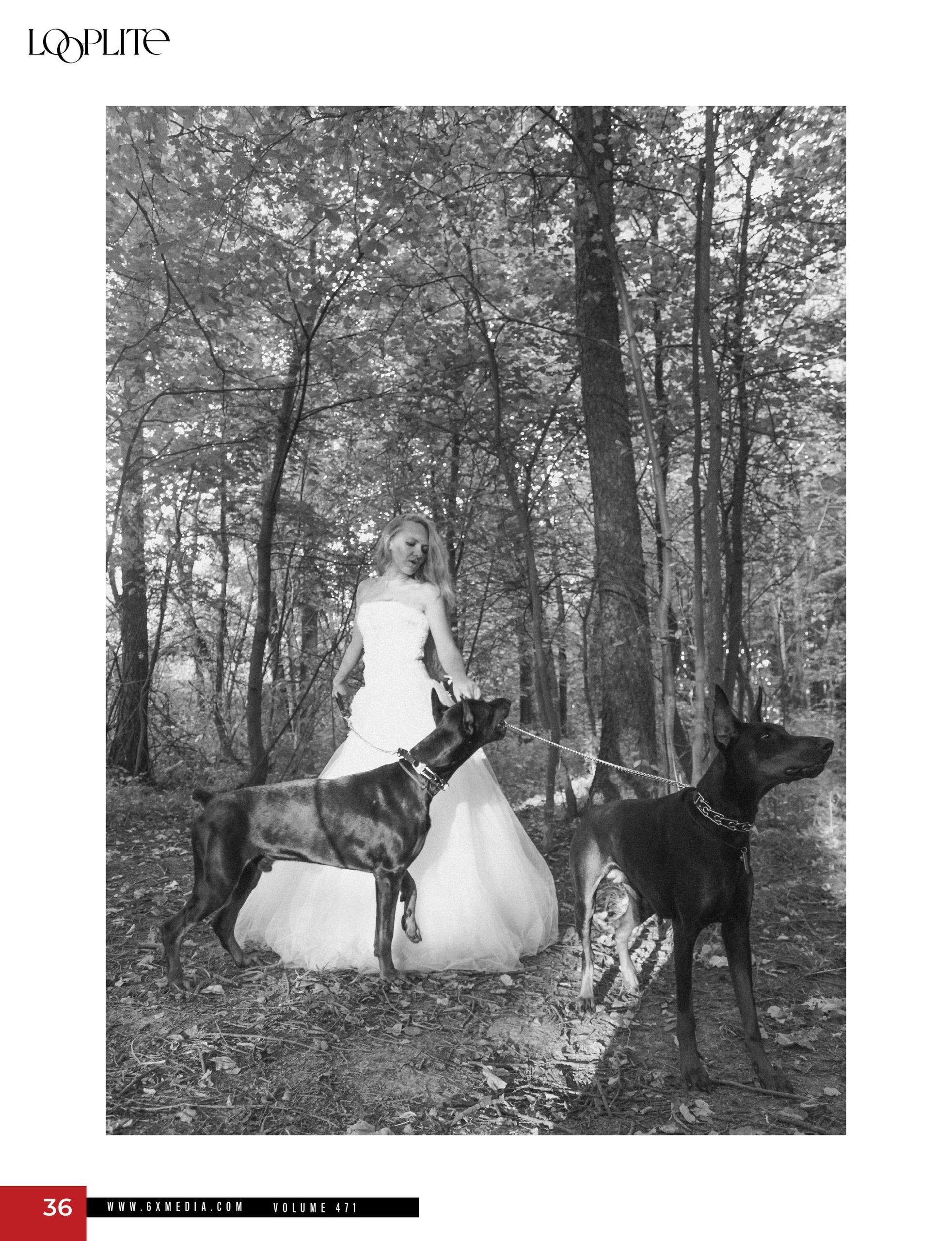 Фото с доберманом в Битцевском лесопарке