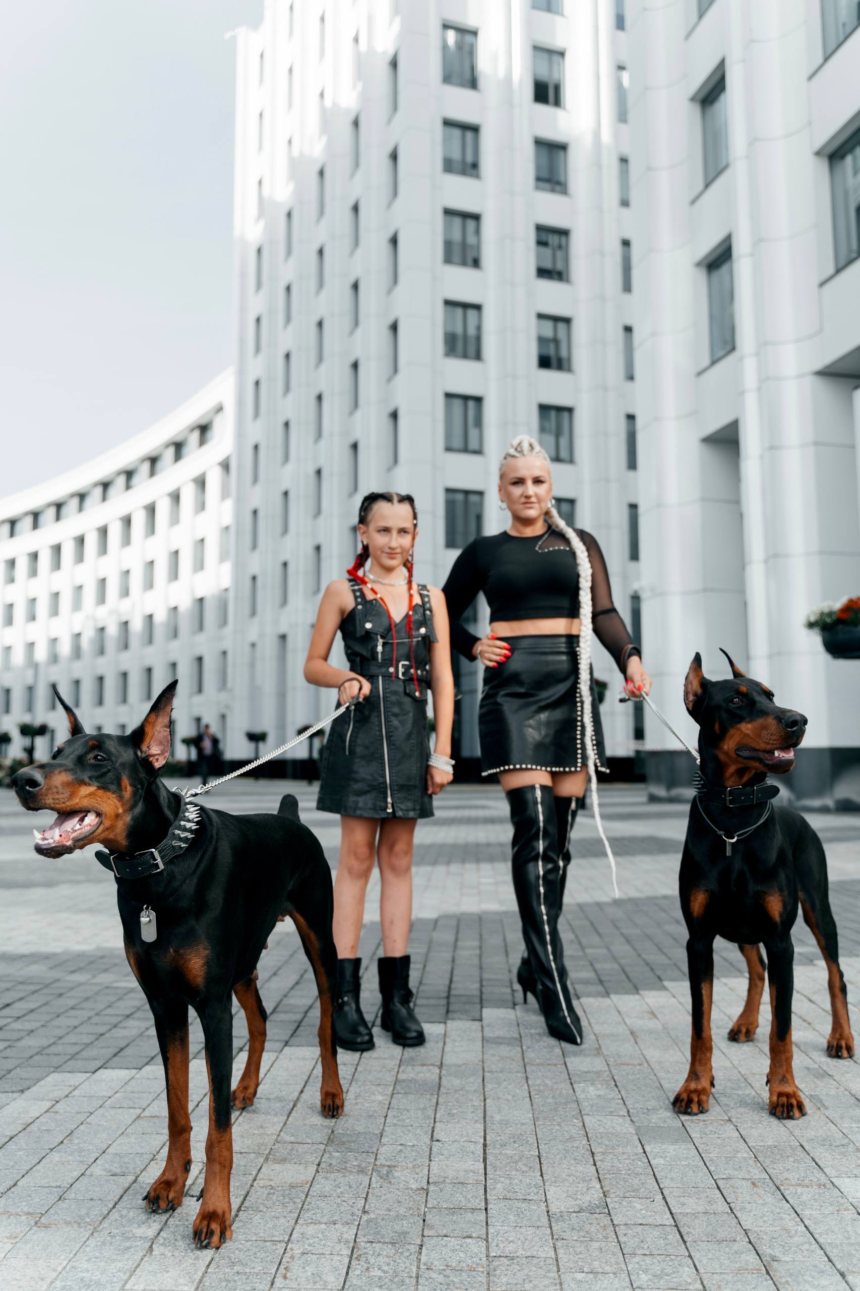 Фото сессия с доберманом девушки центр Москвы